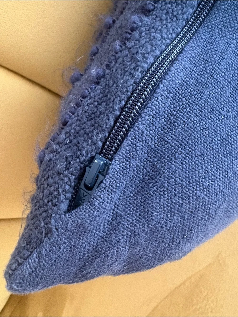 Williams Sonoma 12x48 Navy Blue Lumbar Pillow with Synthetic Down Insert
